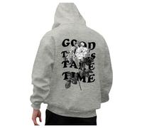 Hoodie Herren Oversize Mit Backprint Y55K Hoody Mit Kapuze Basic Pullover Vintage Print Hoodies Für Männer Anime Kapuzenpullover Schwarzer Coole Streetwear Drip Klamotten Oversized Pulli