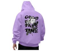 Hoodie Herren Oversize Mit Backprint Y68K Hoody Mit Kapuze Basic Pullover Vintage Print Hoodies Für Männer Anime Kapuzenpullover Schwarzer Coole Streetwear Drip Klamotten Oversized Pulli