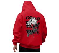 Hoodie Herren Oversize Mit Backprint Y71K Hoody Mit Kapuze Basic Pullover Vintage Print Hoodies Für Männer Anime Kapuzenpullover Schwarzer Coole Streetwear Drip Klamotten Oversized Pulli