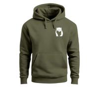 Hoodie Herren Print Aufdruck Motiv Brustprint Logo Bär Natur Outdoor Männer Fashion Streetstyle
