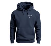 Hoodie Herren Print Aufdruck Vogel Origami Polygon Brustprint Logo Fashion Streetstyle