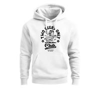 Hoodie Herren Print Bier Design Two Beers Only Club Kapuzensweatshirt Fun Style Männer Fashion Streetstyle - Two Beers only weiß XL