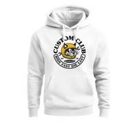 Hoodie Herren Print Biker Motiv Racing Cat Schriftzug Ride Fast Die Last Fashion Streetstyle - Racing Cat weiß 3XL