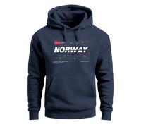 Hoodie Herren Print Norwegen Flagge Schriftzug Norway Explorer Scandinavian Fashion Streetstyle - Norway Explorer navy frontprint 4XL