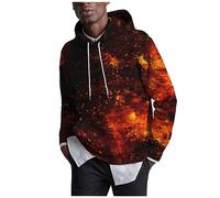 Hoodie Herren,Print Sweatshirt mit Kordelzug Kapuze Lange Ärmel Pullover Taschen Oberteile Autumn Winter 2024 Hoodies Jacke Warm Pulli Lässig Oversize Shirt Geschenke Für Männer Jacke(Rot,5XL)