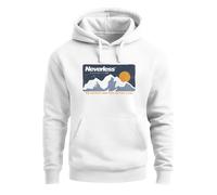 Hoodie Herren Print Wandern Berg-Grafik Vintage Retro Style Kapuzen-Pullover Männer Fashion - Neverless Expedition weiß 3XL