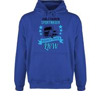 Hoodie Herren Pullover - Fahrer Geschenke Trucker - Jungs Fahren Sportwagen echte Männer LKW schwarz/blau - XL - Royalblau - man Truck LKW-Fahrer Huddy sprüche pullis Bilder Pulli Hoodies Hoody