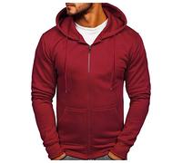 Hoodie Herren,Pullover Herren Zip up Langarm Hoodie mit Kapuze Kapuzenpullover mit Reißverschluss Sweatjacke Kordelzug Casual Sport Winter Sweatshirt Kapuzenjacke Kapuzenpulli Jacke