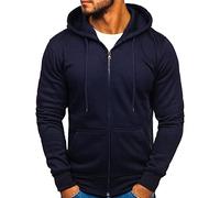 Hoodie Herren,Pullover Herren Zip up Langarm Hoodie mit Kapuze Kapuzenpullover mit Reißverschluss Sweatjacke Kordelzug Casual Sport Winter Sweatshirt Kapuzenjacke Kapuzenpulli Jacke