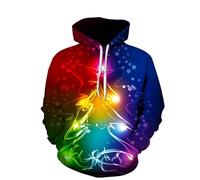 Hoodie Herren Pullover Lustige 3D Weihnachten Pullover Merry Christmas Weihnachtspullover Weihnachtsmann Langarm Sweatshirt für Jungen Winter Hoodie Sweatshirt Xmas Pulli E 6XL