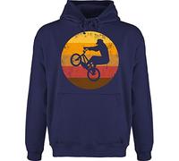 Hoodie Herren Pullover Männer - Fahrrad Bekleidung - Radsport Geschenk BMX Fahrer Geschenk Radfahrer I - XS - Navy Blau - radfahren rad fun-kapuzenpullover bike mtb kleidung jungen fahrrad-