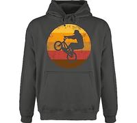 Hoodie Herren Pullover Männer - Fahrrad Bekleidung - Radsport Geschenk BMX Fahrer Geschenk Radfahrer I - S - Anthrazit - radfahren rad fun-kapuzenpullover bike mtb kleidung jungen fahrrad- downhill