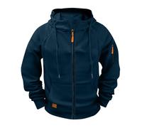 Hoodie Herren ReißVerschluss Oversize Sweatshirt mit Tasche Multifunktionale Strickjacke Kapuzenjacke Sweatjacke Zip Sweater Hoodie Lässiger, modischer, einfarbiger, lockerer Kapuzenpullover S-XXXXL