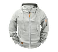 Hoodie Herren ReißVerschluss Oversize Sweatshirt mit Tasche Multifunktionale Strickjacke Kapuzenjacke Sweatjacke Zip Sweater Hoodie Lässiger, modischer, einfarbiger, lockerer Kapuzenpullover S-XXXXL
