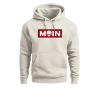 Hoodie Herren Schriftzug Moin Skull Totenkopf Aufdruck Print Parodie Hamburg Männer Fashion Streetstyle - Moin Skull urban grey XL