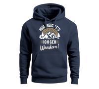 Hoodie Herren Spruch mir reichts ich geh Wandern Outdoor Motiv Kapuzen-Pullover Männer Fashion - Mir reichts navy S