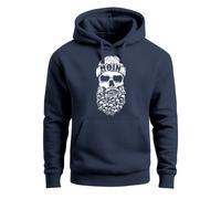 Hoodie Herren Totenkopf Nordisch Moin Hamburg Dialekt Skull Anker Fashion Streetstyle - Moin Skull navy M