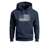 Hoodie Herren USA Flagge Print Retro Style Männer Fashion Streetstyle - USA Flag navy 3XL