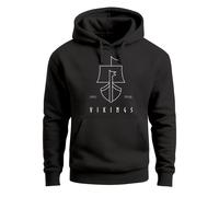 Hoodie Herren Wikinger Schiff Vikings Lineart Kapuzen-Pullover Männer