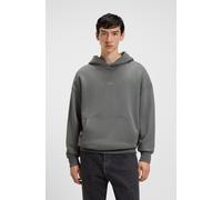 Hoodie HUGO BLUE "Nazardo", Herren, Gr. XL, medium grau036, Sweatware, Obermaterial: 100% Baumwolle, unifarben, relaxed fit normal, Rundhals, Rippbündchen, Sweatshirts Hoodie (62246728-XL) medium grau