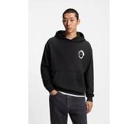 Hoodie HUGO, Herren, Gr. XXL, schwarz001, Sweatware, Obermaterial: 100% Baumwolle, unifarben, regular fit normal, Rundhals, Bündchen, Sweatshirts Hoodie, Regular Fit, Kängurutasche, Rückendruck (14851