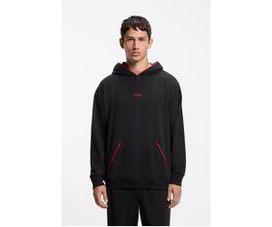Hoodie HUGO UNDERWEAR "NOAH", Herren, Gr. L (52), schwarz 001, Sweatware, Obermaterial: 61% Baumwolle, 34% Modal, 5% Elasthan, relaxed fit normal, Rippbündchen, Sweatshirts Hoodie (39303455-L) schwarz