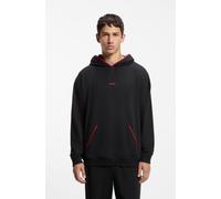 Hoodie HUGO UNDERWEAR "NOAH", Herren, Gr. XL (54), schwarz 001, Sweatware, Obermaterial: 61% Baumwolle, 34% Modal, 5% Elasthan, relaxed fit normal, Rippbündchen, Sweatshirts Hoodie (39303455-XL) schwa