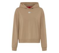 Hoodie HUGO UNDERWEAR "Signature", Damen, Gr. S, beige (light, pastel braun 232), Sweatware, Obermaterial: 48% Baumwolle, 48% Modal, 4% Elasthan, normal normal, Bündchen, Sweatshirts Hoodie, basic, no