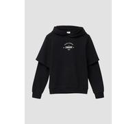 Hoodie im Layering-Look mit kuscheliger Innenseite 134/140 schwarz 2170794.9999.134_140