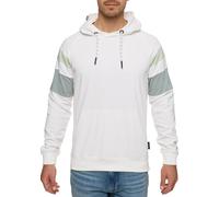 Hoodie INDICODE "INHuman", Herren, Gr. XXL, weiß (sanftes weiß), Sweatware, Obermaterial: 60% Baumwolle, 40% Polyester, colorblocking, regular fit, Rippbündchen, Sweatshirts Hoodie (41131318-XXL)