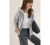 Fellimitatjacke CECIL, Damen, Gr. XXL (46), silbery beige melange, Stoff, Obermaterial: 92% Polyester, 8% Viskose; Futter: 100% Polyester, unifarben, comfort fit normal, ohne Ausschnitt, Bündchen, Jac