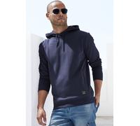 Hoodie JOHN DEVIN, Herren, Gr. XL (56/58), blau (navy), angeraute Sweatware, Obermaterial: 60% Baumwolle, 40% Polyester, unifarben, regular fit normal, Rundhals, angesetztes Bündchen, Sweatshirts Hood