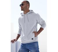 Hoodie JOHN DEVIN, Herren, Gr. XXL (60/62), grau (grau, meliert), angeraute Sweatware, Obermaterial: 60% Baumwolle, 40% Polyester, unifarben, regular fit normal, Rundhals, angesetztes Bündchen, Sweats