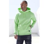Hoodie JOHN DEVIN, Herren, Gr. XXL (60/62), grün (lime, grün), angeraute Sweatware, Obermaterial: 60% Baumwolle, 40% Polyester, unifarben, regular fit normal, Rundhals, angesetztes Bündchen, Sweatshir
