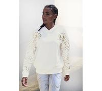 LASCANA ACTIVE Hoodie Damen weiß, gold Gr.S (36/38)