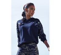 Hoodie LASCANA ACTIVE Gr. XL (48/50), blau (blau, silber) Damen Sweatshirts (51178703-XL) blau, silber