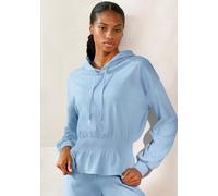 Hoodie LASCANA Gr. 36/38, blau (hellblau) Damen Sweatshirts (61607255-36) hellblau