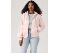 Hoodie LEVI'S "EVERYDAY FULL ZIP HOODIE SWEATSHIRT", Damen, Gr. XL (42), rosa (crystal pink brushed fleece), Sweatware, Obermaterial: 58% Baumwolle, 42% Polyester, unifarben, regular fit normal, ohne