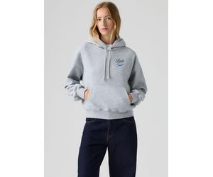 Hoodie LEVI'S "GR EVERYDAY HOODIE 2.0", Damen, Gr. S (36), grau (silber heather gray), Sweatware, Obermaterial: 58% Baumwolle, 42% Polyester, taillenbedeckt, ohne Ausschnitt, angesetztes Bündchen, Swe