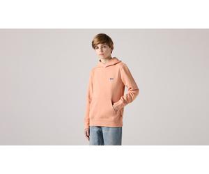 Hoodie LEVI'S KIDS "LVB MINI BATWING PULL OVER HOO", Jungen, Gr. 10 (140), peach bloom, Sweatware, Obermaterial: 60% Baumwolle, 40% Polyester, bequem hüftbedeckend, angesetztes Bündchen, Sweatshirts H