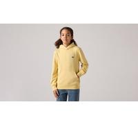 Hoodie LEVI'S KIDS "LVB MINI BATWING PULL OVER HOO", Jungen, Gr. 12 (152), gelb (raffia), Sweatware, Obermaterial: 60% Baumwolle, 40% Polyester, bequem hüftbedeckend, angesetztes Bündchen, Sweatshirts