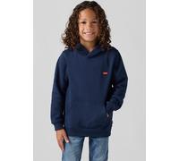 Hoodie LEVI'S KIDS "LVB MINI BATWING PULL OVER HOO", Jungen, Gr. 6 (116), blau (marineblaus), Sweatware, Obermaterial: 60% Baumwolle, 40% Polyester, bequem, angesetztes Bündchen, Sweatshirts Hoodie, f