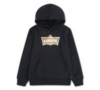 Hoodie LEVI'S KIDS "LVB SUNRISE BATWING HOOD", Jungen, Gr. 5 (110), schwarz (jet schwarz), Sweatware, Obermaterial: 60% Baumwolle, 40% Polyester, normal, Bündchen, Sweatshirts Hoodie, mit Batwing-Logo