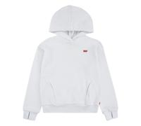 Hoodie LEVI'S KIDS "LVG BATWING PATCH HOODIE", Mädchen, Gr. 12 (152), weiß (hellweiß), Sweatware, Obermaterial: 86% Baumwolle, 14% Polyester, unifarben, regular fit normal, ohne Ausschnitt, Rippbündch