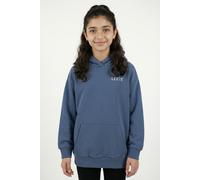 Hoodie LEVI'S KIDS "LVG LEVIS COLLEGIATE HOODIE", Mädchen, Gr. 16 (164), blau (vintage indigo), Jersey, Obermaterial: 70% Baumwolle, 30% Polyethylen, angesetztes Bündchen, Sweatshirts Hoodie, mit cool