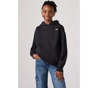 Hoodie LEVI'S KIDS, Mädchen, Gr. 16 (164), schwarz (jet schwarz), Jersey, Obermaterial: 83% Baumwolle, 17% Polyester, unifarben, angesetztes Bündchen, Sweatshirts Hoodie, mit seitlichen Taschen for GI