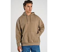 Hoodie LINDBERGH "Hoodie Oversize Fit", Herren, Gr. M, grau (stone), Obermaterial: 70% Baumwolle, 30% Polyester, unifarben, weit, Sweatshirts Hoodie (85086741-M) stone