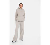 Hoodie LSCN BY LASCANA Gr. 32/34, beige (sand), Damen, Sweatware, Obermaterial: 60% Baumwolle, 40% Polyester, unifarben, Sweatshirts, mit aufgesetzter Kängurutasche (63777326-32) sand