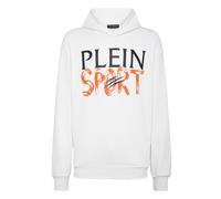 Sweatshirt PLEIN SPORT "Hoodie", Herren, Gr. M, weiß (01, weiß), Obermaterial: 88% Baumwolle, 12% Polyester, Sweatshirts (15463166-M) 01, weiß