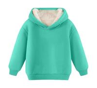 Hoodie Mädchen Fleecepullover Warme Sweatshirt mit Kapuze Einfarbig Winterpullover Gefüttert Sweater Casual Kapuzenpullover Fleece Pullover Winddicht Hoody Winter Baumwolle Oberteile ohne Taschen